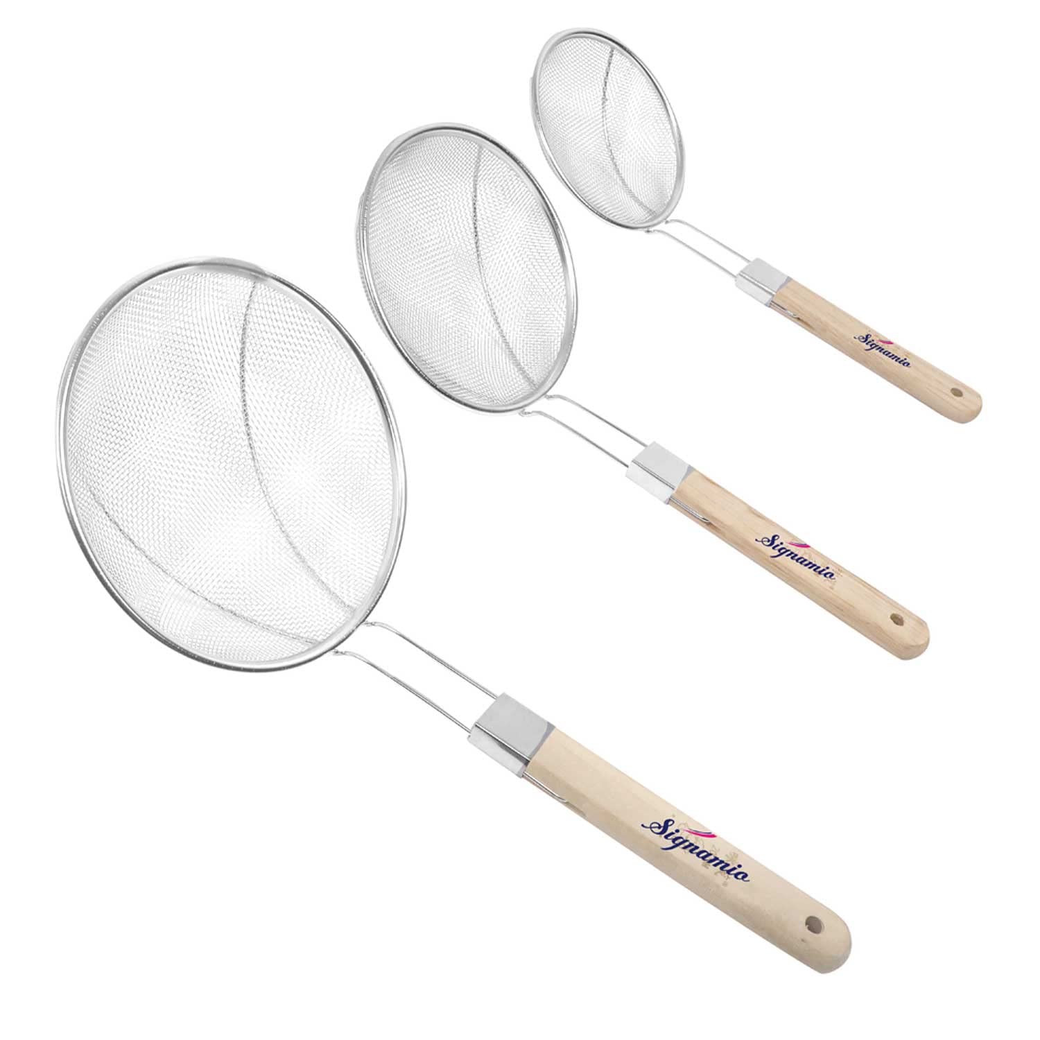 Signamio 3 Set of Diameter 16-18-20 cm Stainless Steel Deep Fry