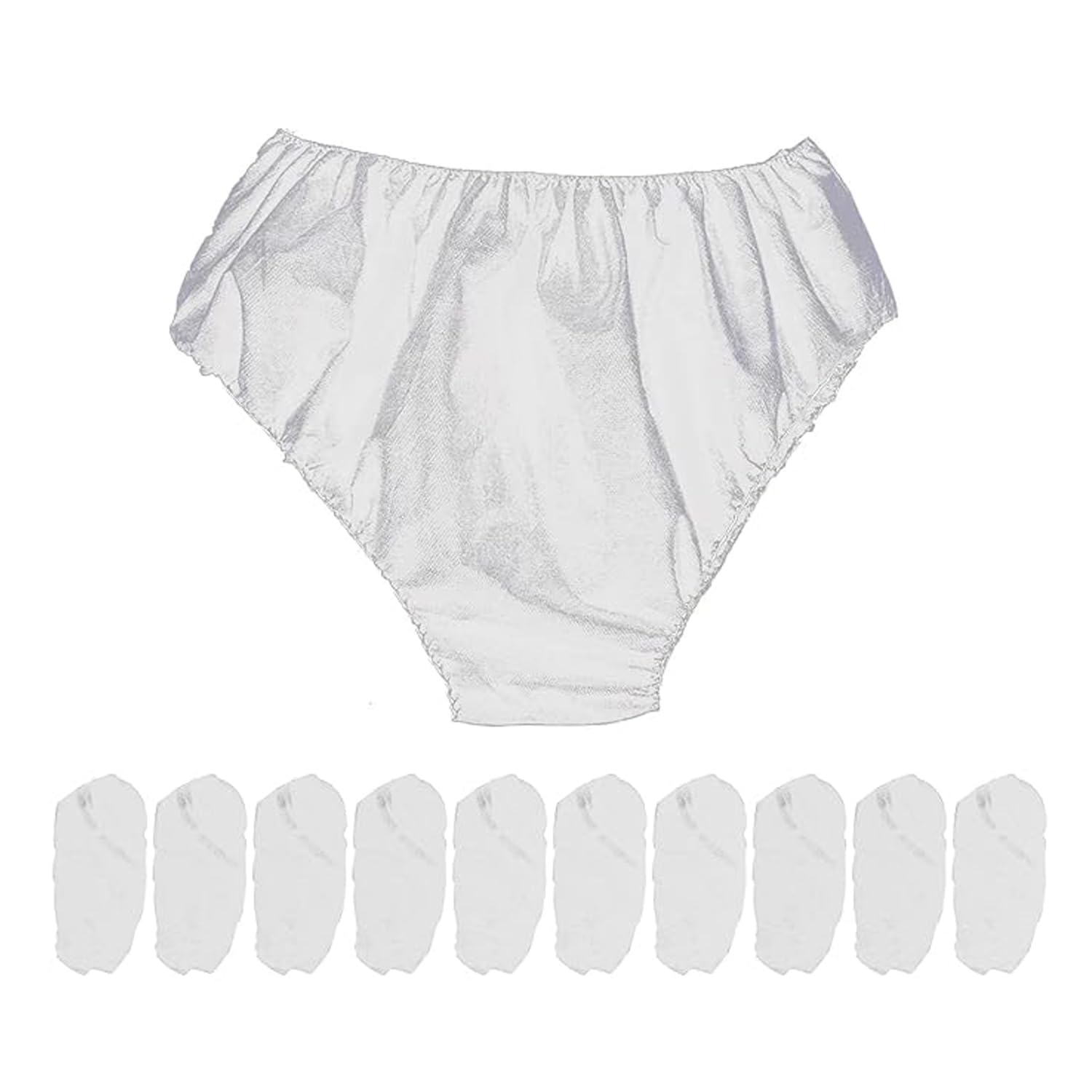 d-core Disposable Women's Panties After delivery Periods Maternity Travelling Spa Body Massage Man/Woman Surgeries for Ladies Girls Adult's Polyester Blend(10 Pices) White-picture-17