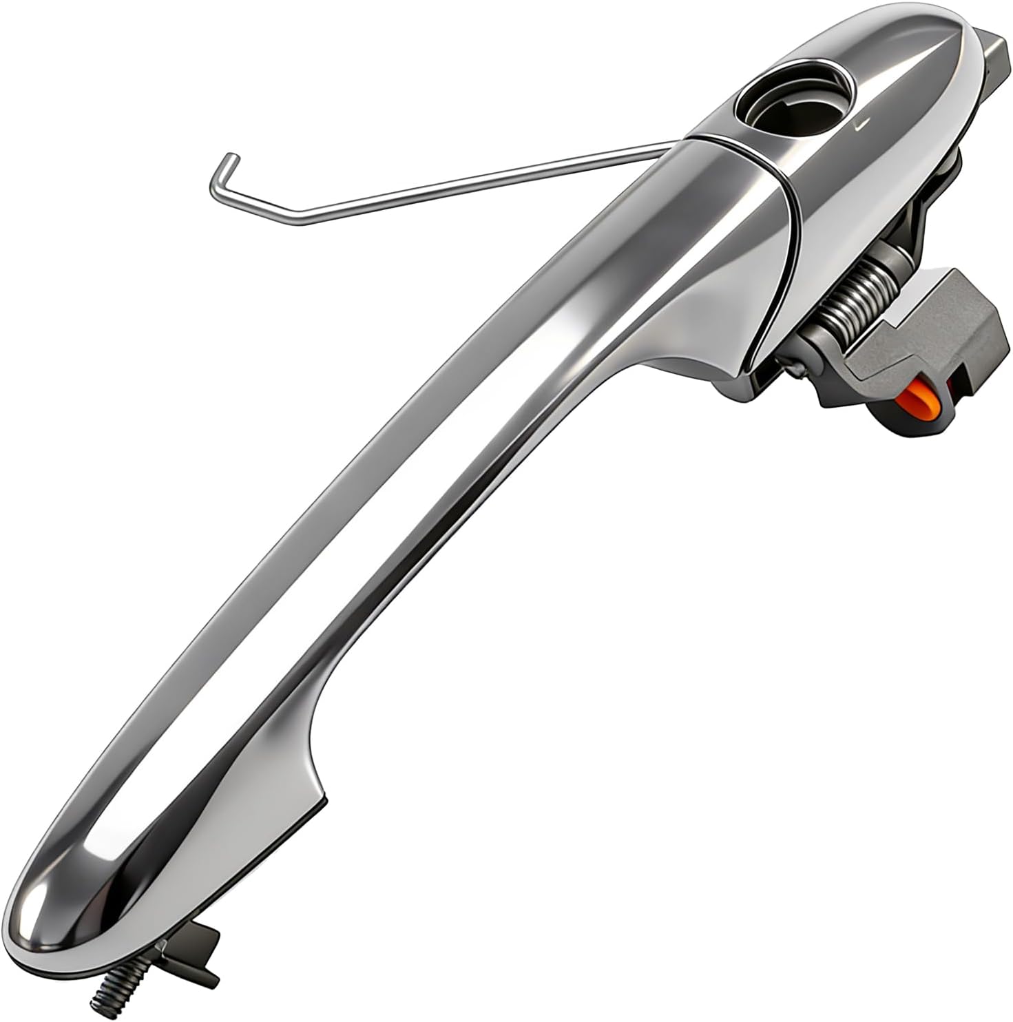Chrome Outer Door Handle Right Handle Driver Side Exterior Door Handle Compatible with 2007-2016 Fiat 500 2008-2016 Abarth 500/595 / 695 Replace#: 735592012 735485872