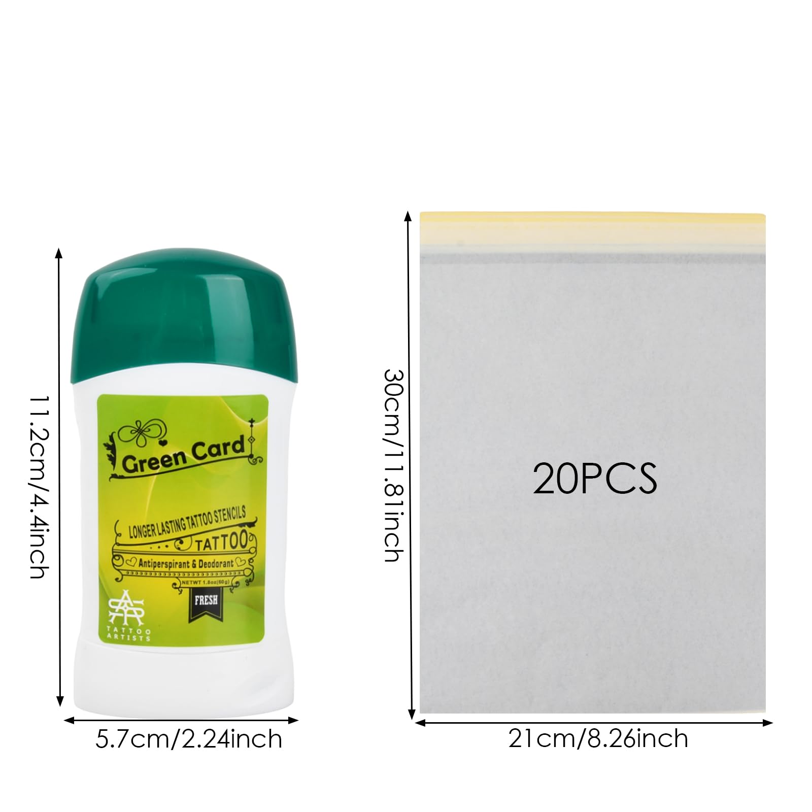 Tattoo Stencil Cream, Professional Tattoo Transfer Gel with Tattooing Transfer Paper 20 Sheets - Image 2