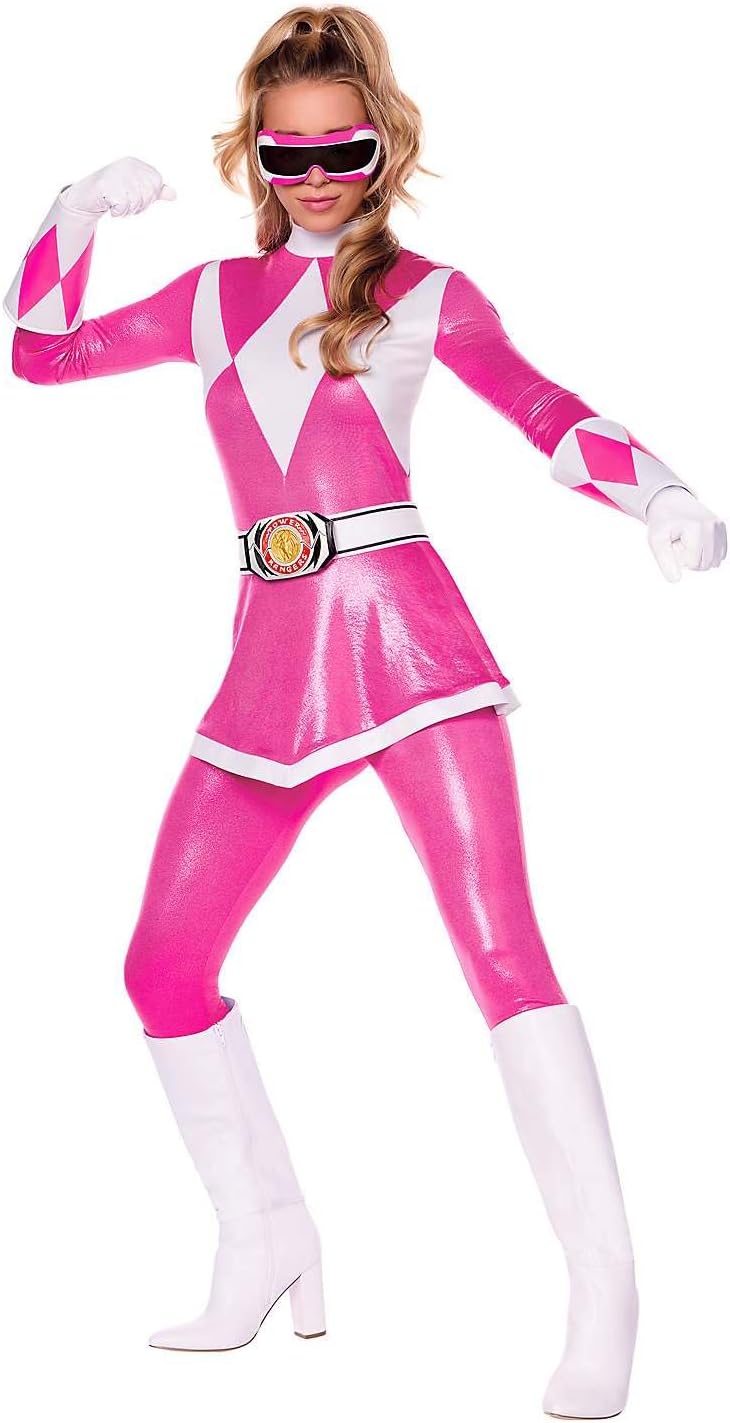 Spirit Halloween Mighty Morphing Power Rangers Adult Pink Ranger Costume, Officially Licensed, Power Ranger Suit