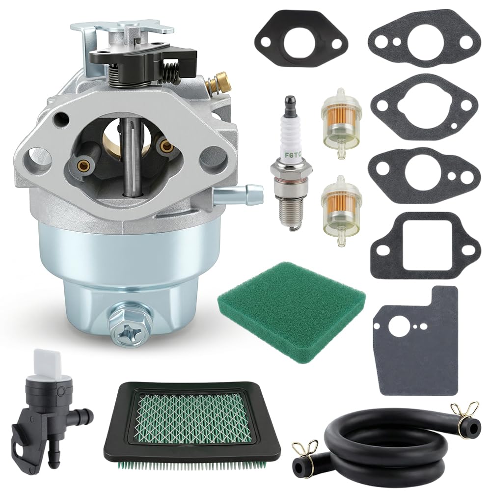 Kit Carburatore per HONDA GCV160 GC135 GC160 GCV135 GCV160A GCV160LA HRB216 HRS216 HRR216 HRT216 HRZ216 Sostituisce 16100-Z0L-023 Carburatore per Tosaerba con Filtro dell’aria e Candela di Accensione