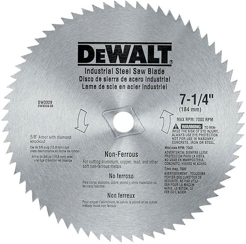 Miniatura 1 de DEWALT Hoja de sierra circular 7 14 pulgadas 68 dientes corte de metal DW3329