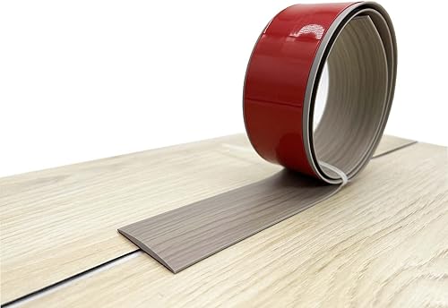Miniatura 1 de Tira de transición de suelo autoadhesiva para alfombra, tira de costura para separación del suelo, tira de transición (5 x 16.4 pies, grano de arce,