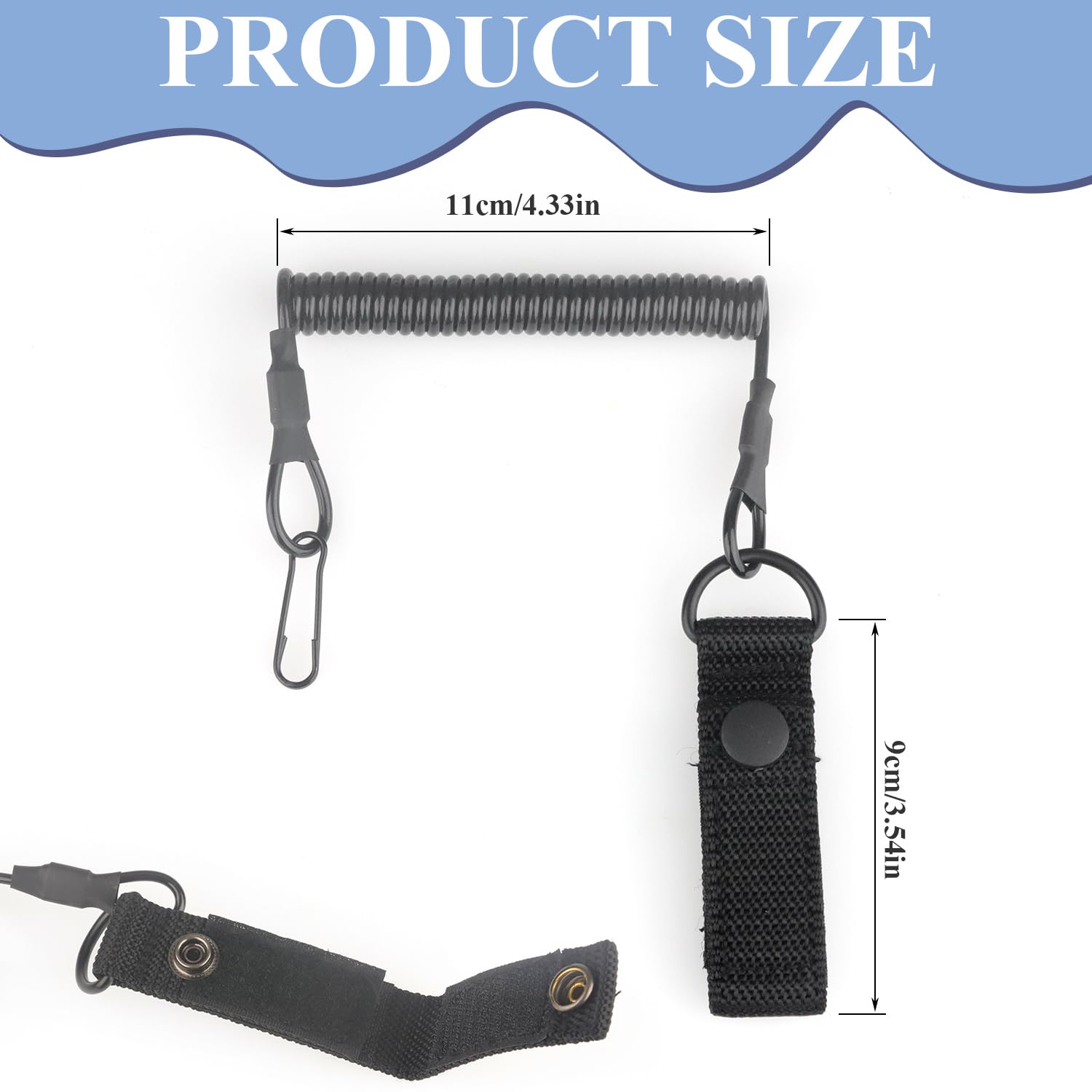 Cordino Tattico Estensibile - Portachiavi A Spirale Per Attrezzatura Outdoor E Sicurezza - Foto 2