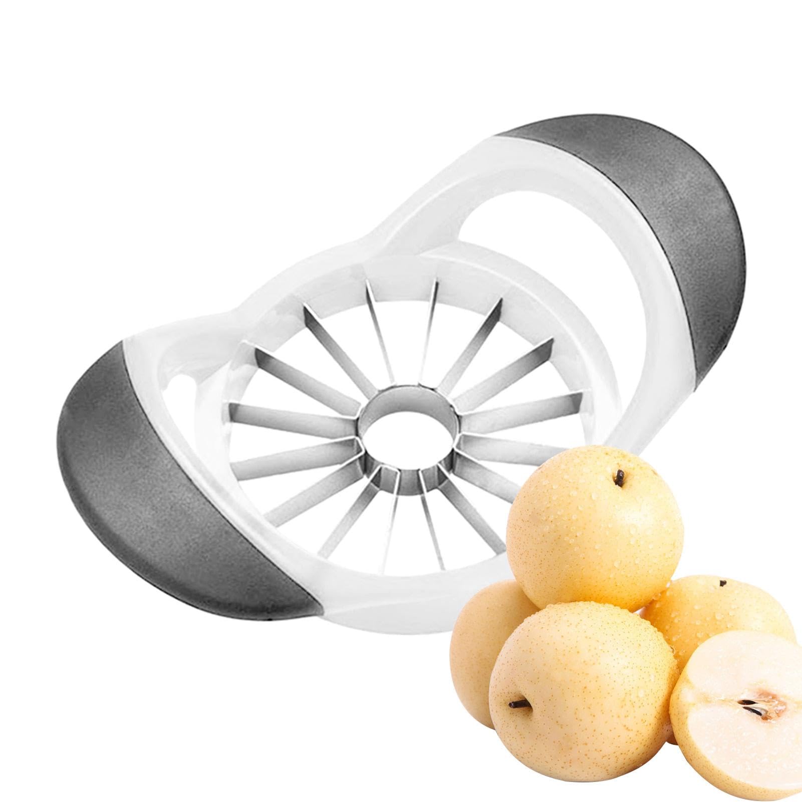 Vide-fruits Et Trancheuse 16 Tranches - En Acier Inoxydable, Pour Poires, Pommes, Pitaya... (12.9x21.5cm)
