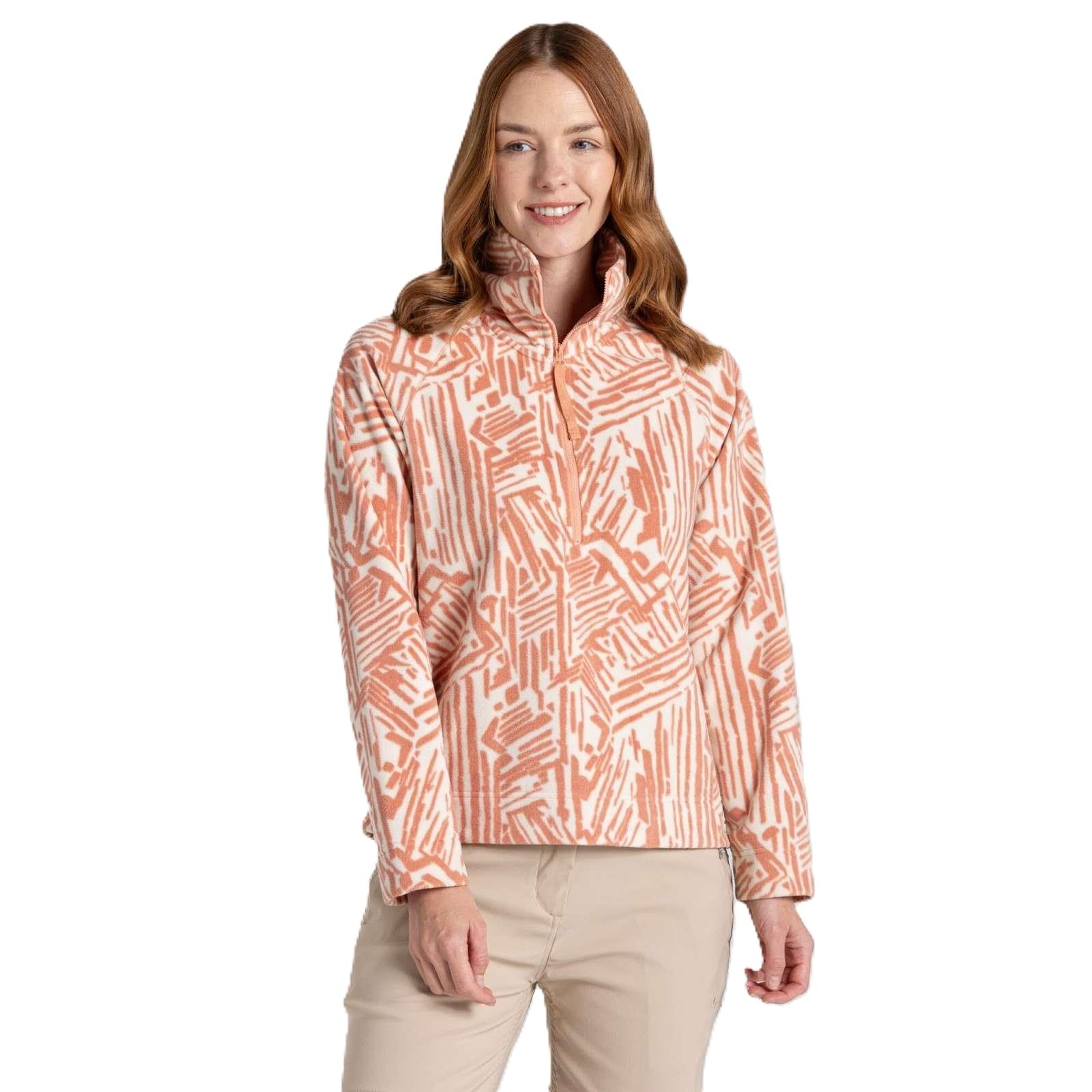 Craghoppers Women's Clay Print Annjela Half Zip Fleece - 8