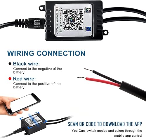 Miniatura 7 de Car LED Light Strip, KaiDengZhe Car LED Headlight Surface Strip Tube Light RGB Multi Color APP Control 17.7 Inch Flexible LED Daytime Running Light