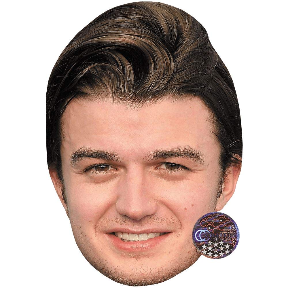 Celebrity Cutouts Lifelike Joe Keery (Smile) Celebrity Mask, Flat Card Face, Fancy Dress Mask
