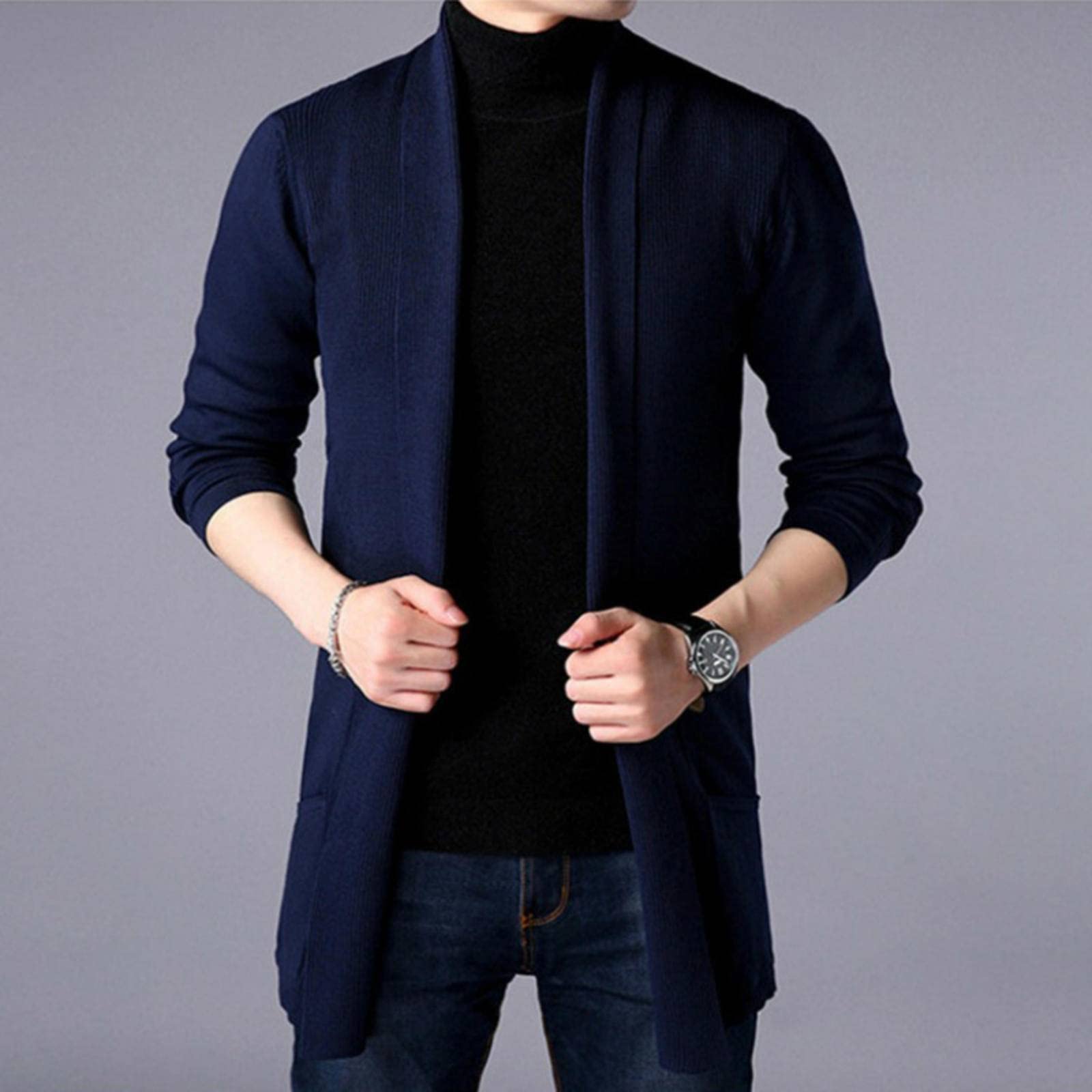NC Men Thin Knitted Cardigan Sweater 