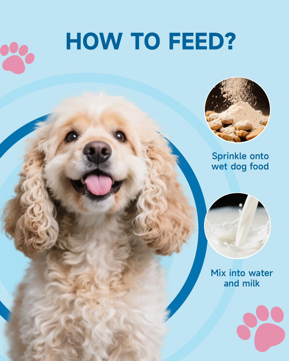 Removedor de Manchas de lágrimas para Perros, Suplemento para Manchas de lágrimas en Perros, para la Salud Ocular y el Cuidado del Pelaje Blanco, con Luteína, Manzanilla, Mezcla de Probióticos, 100g