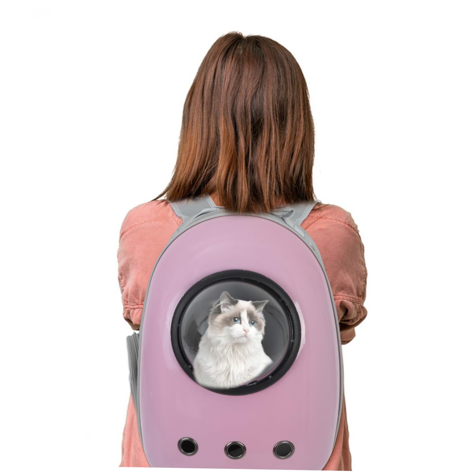 Katzentragerucksack mit Transparentem Deckel, Leichtes Oxford PC