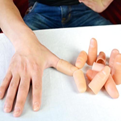 Miniatura 7 de sumrica Truco mágico de dedo mágico falso con punta de pulgar suave para primer plano, espectáculo de escenario, juguete de broma (asiático (25