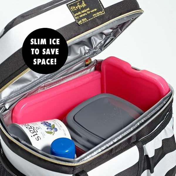 Cool Coolers by Fit + Fresh Slim Compact Reusable XL Ice Pack, Perfect for Lunch Boxes, Coolers, and Beach Bags, Pink, 4 Pack by Fit & Fresh - Image 5