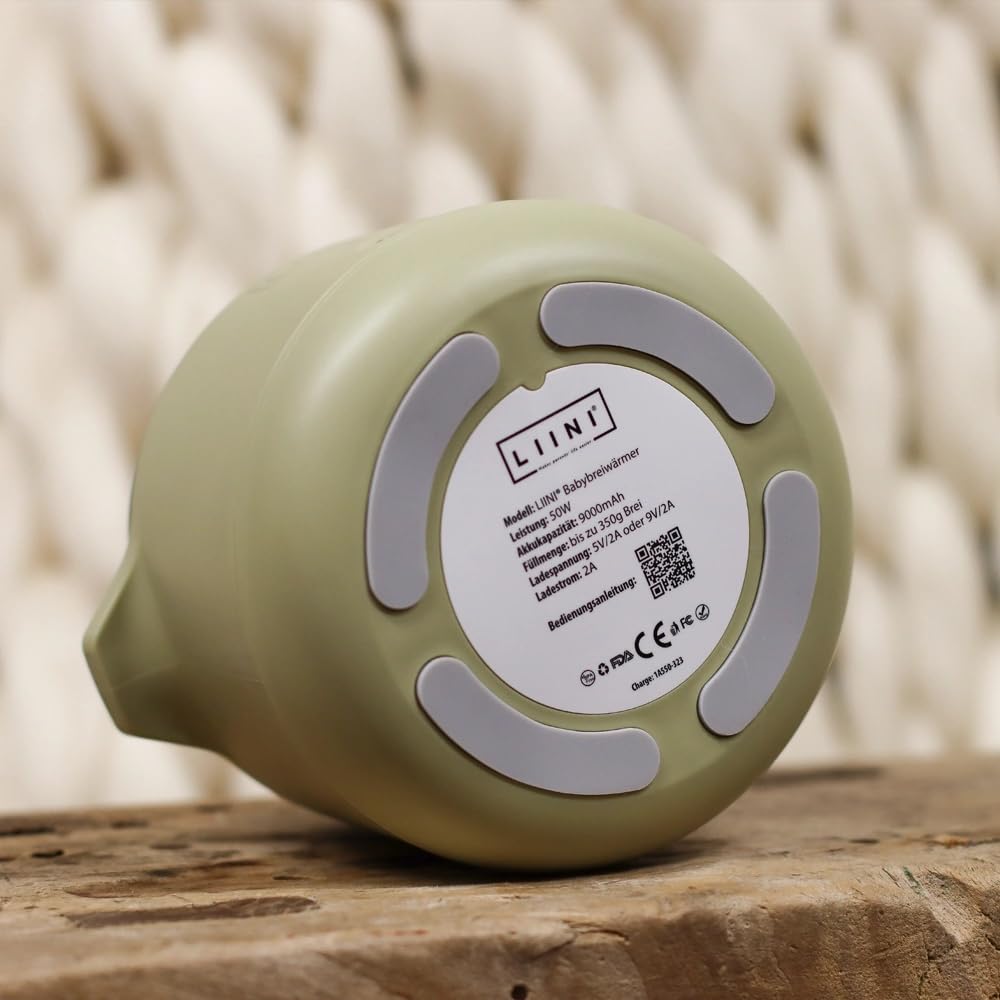 LIINI 1.0 PRO Breiwärmer olive - Akku Babybreiwärmer, 50W, USB-C, BPA-frei