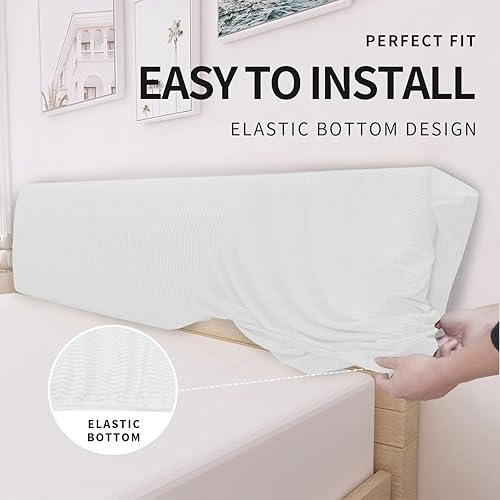 Miniatura 4 de Easy-Going Funda elástica para cabecera de cama, funda cuadrada pequeña de jacquard para muebles, funda protectora a prueba de polvo para decoración