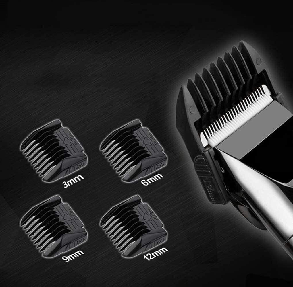 Beard Trimmer for Men, Professional Hair Clippers Electric Mustache Trimmer, Body Mustache Hair Groomer Cordless Precision Trimmer Grooming Kit, Rechargeable, Silver