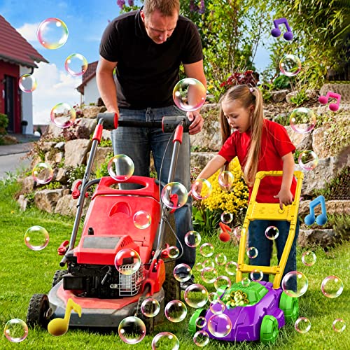 Seifenblasen-Rasenmäher Doloowee in Lila und Grün für Kinder