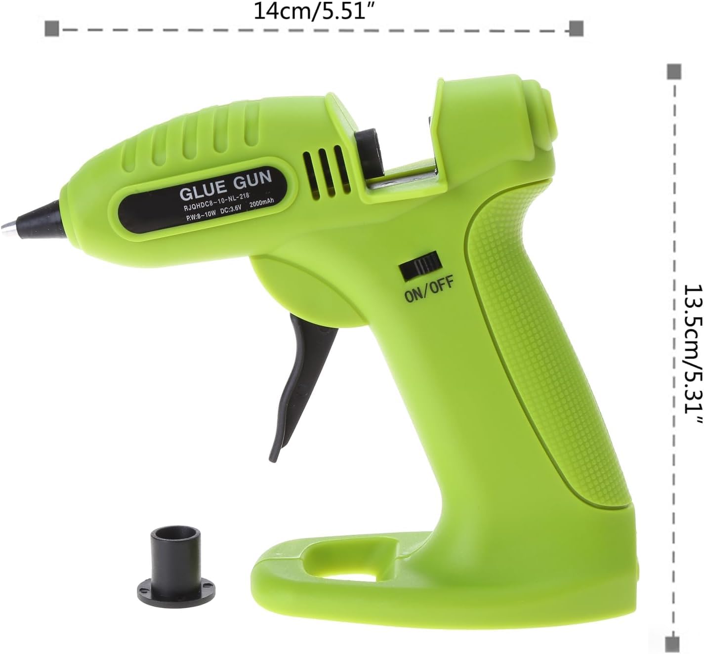Gorący pistolet do klejenia bezprzewodowy pistolet do klejenia bezprzewodowy Mini z 40 klejami 7mm i 6 silikonowymi rękawami na palce do szkoły DIY kleje/1053