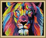 Joy Sunday Cross Stitch Kits 11CT Stamped Coloured Lion 18.9