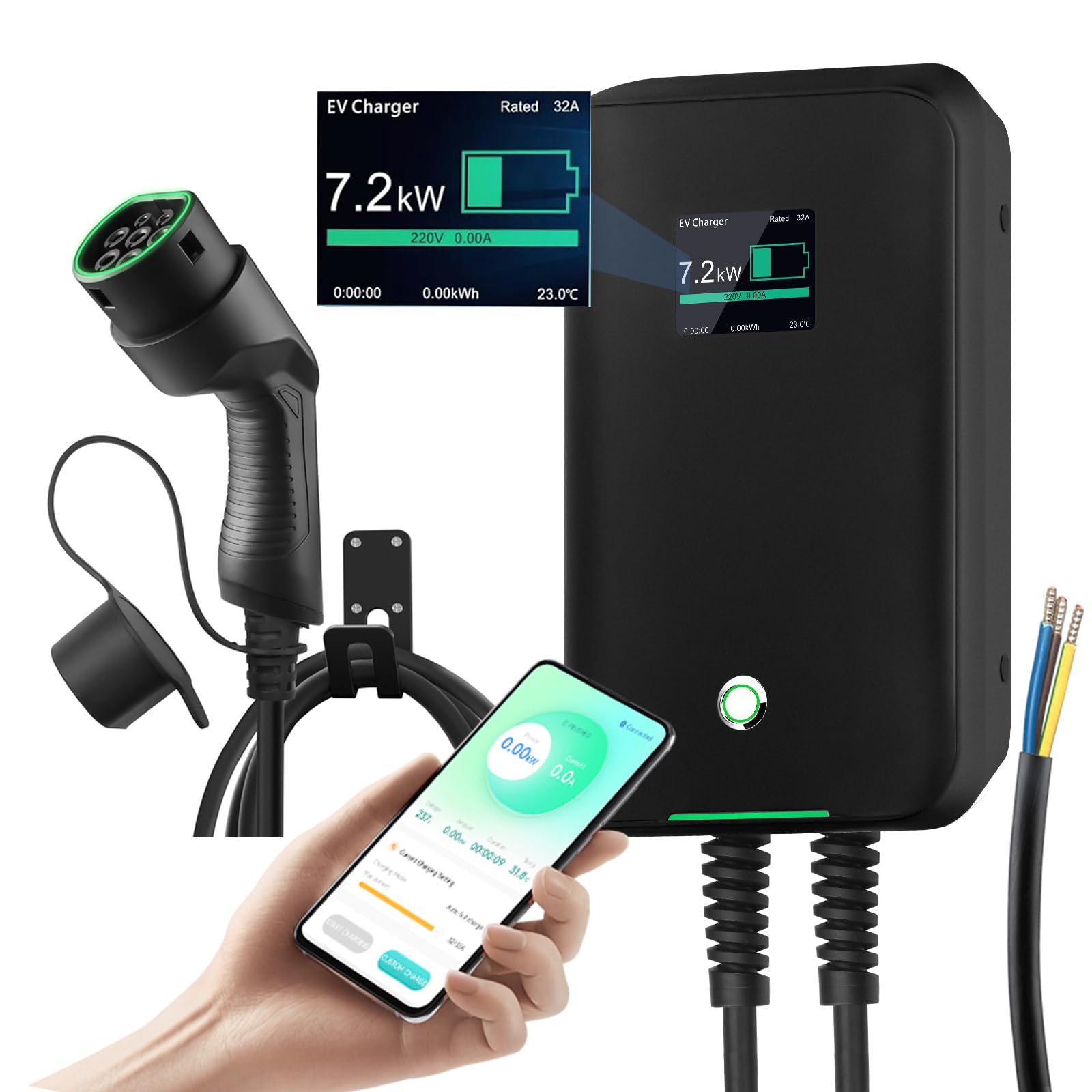 Acemora Borne De Recharge Véhicules Électrique 7kW [5m, 8-32A