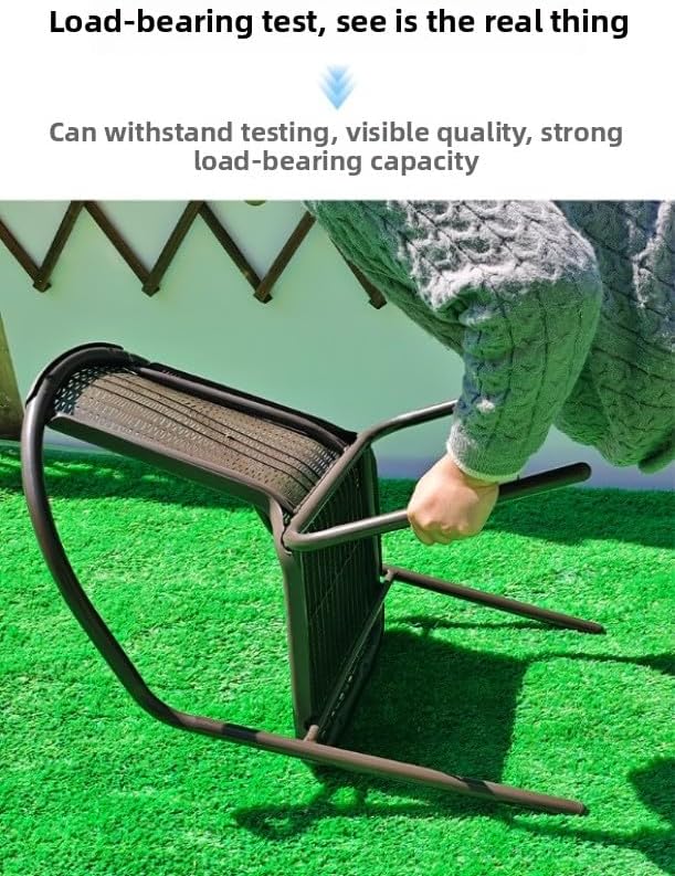Ergonomic Outdoor Patio Chair with Construction and Weather-Resistant Materials (White)