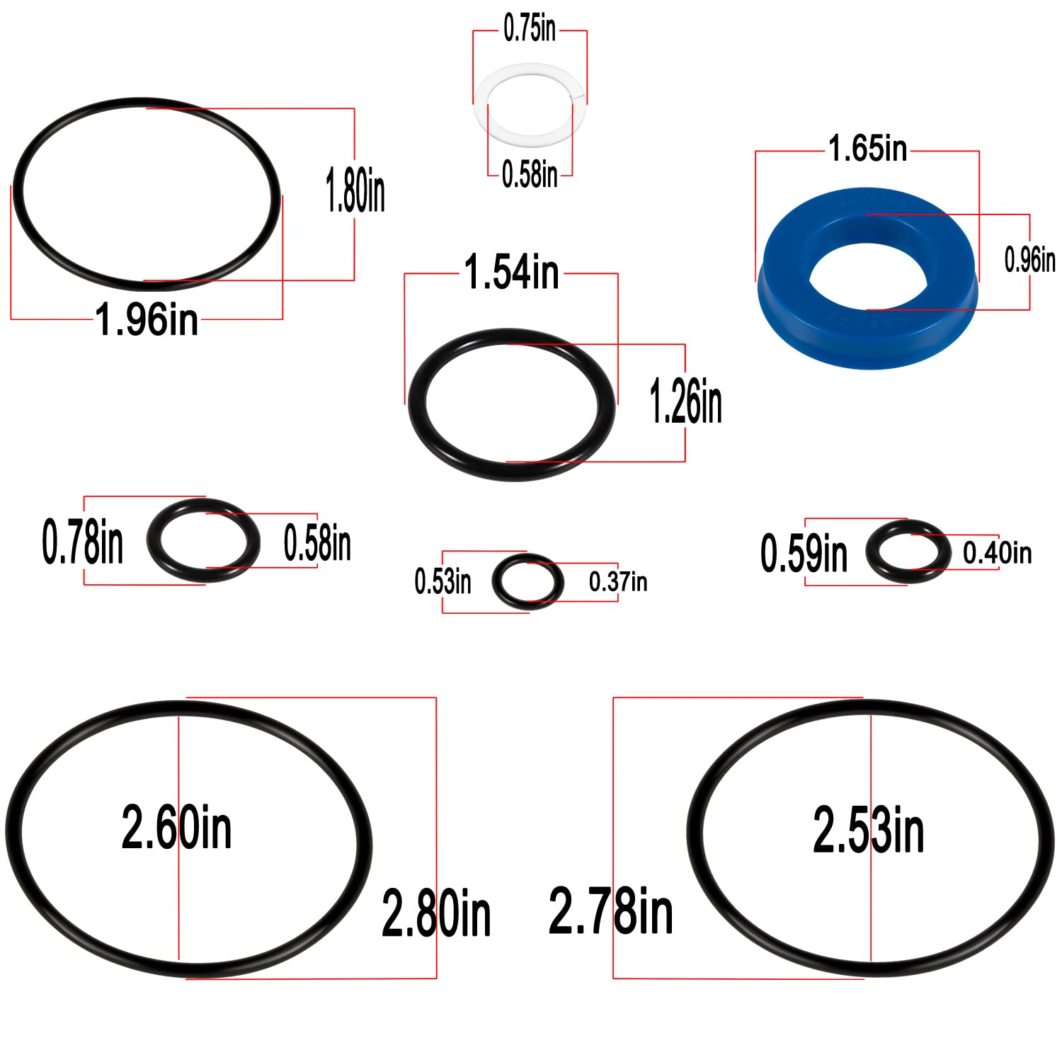 50136, G-493LWM Floor Jack Seal Replacement Kit with O-Ring