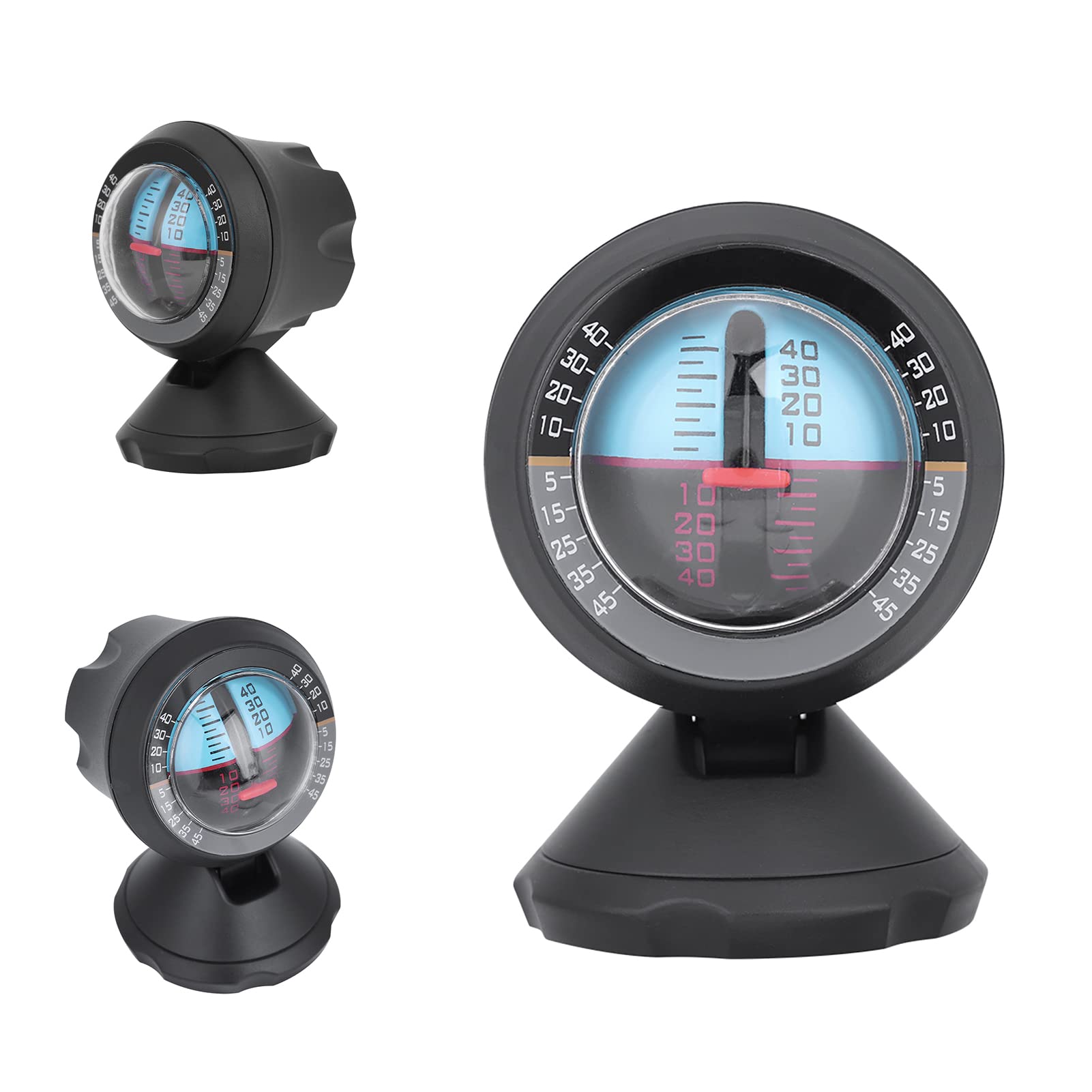 FTVOGUE Inclinomètre de Voiture Noir Indicateur de Niveau Mesure d'Inclinaison d'Angle pour Véhicule