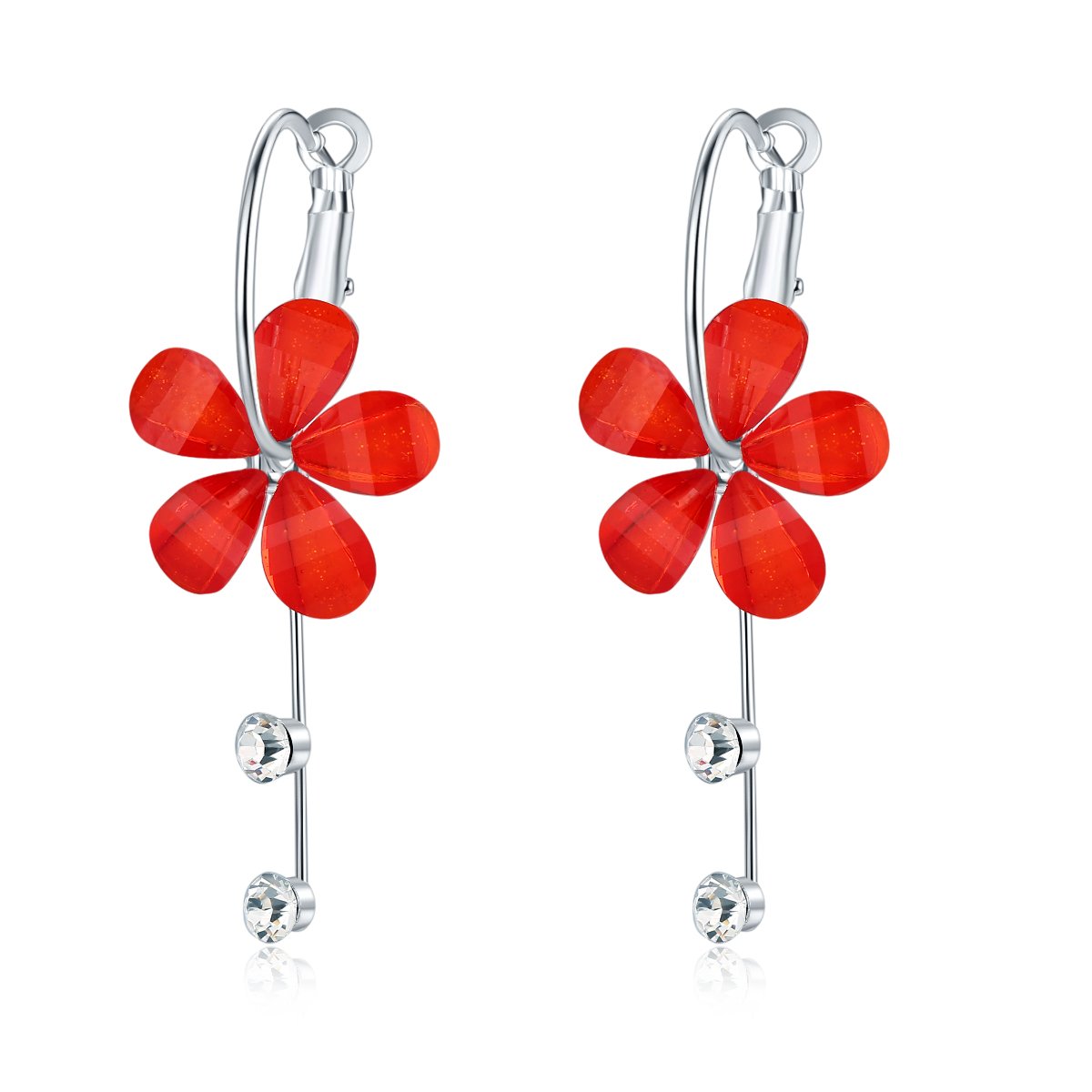 Jewels Galaxy Copper Drop Earrings for Women (Red) (ERG-2456) (B07P6MKX47) Amazon Price History, Amazon Price Tracker