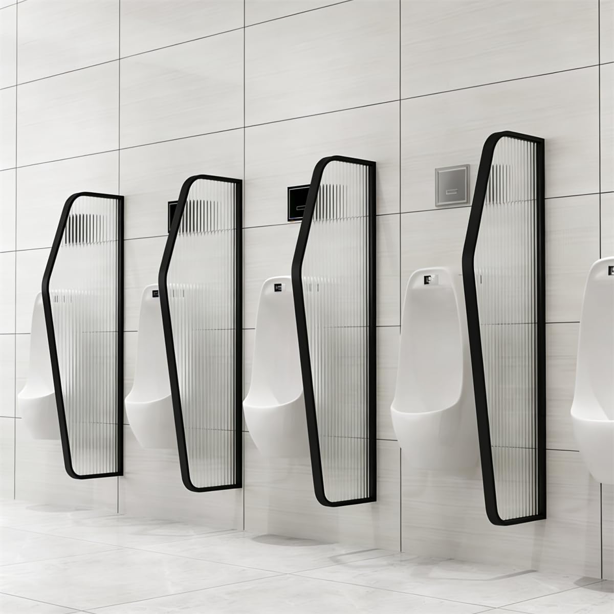 WSNCXFW Urinal Screen Toilet Partition, Wall-Mounted Urinal Screen Toilet Privacy Divider,Men's Urinal Partition,for Schools/kindergartens/Public Places,A,4PCS