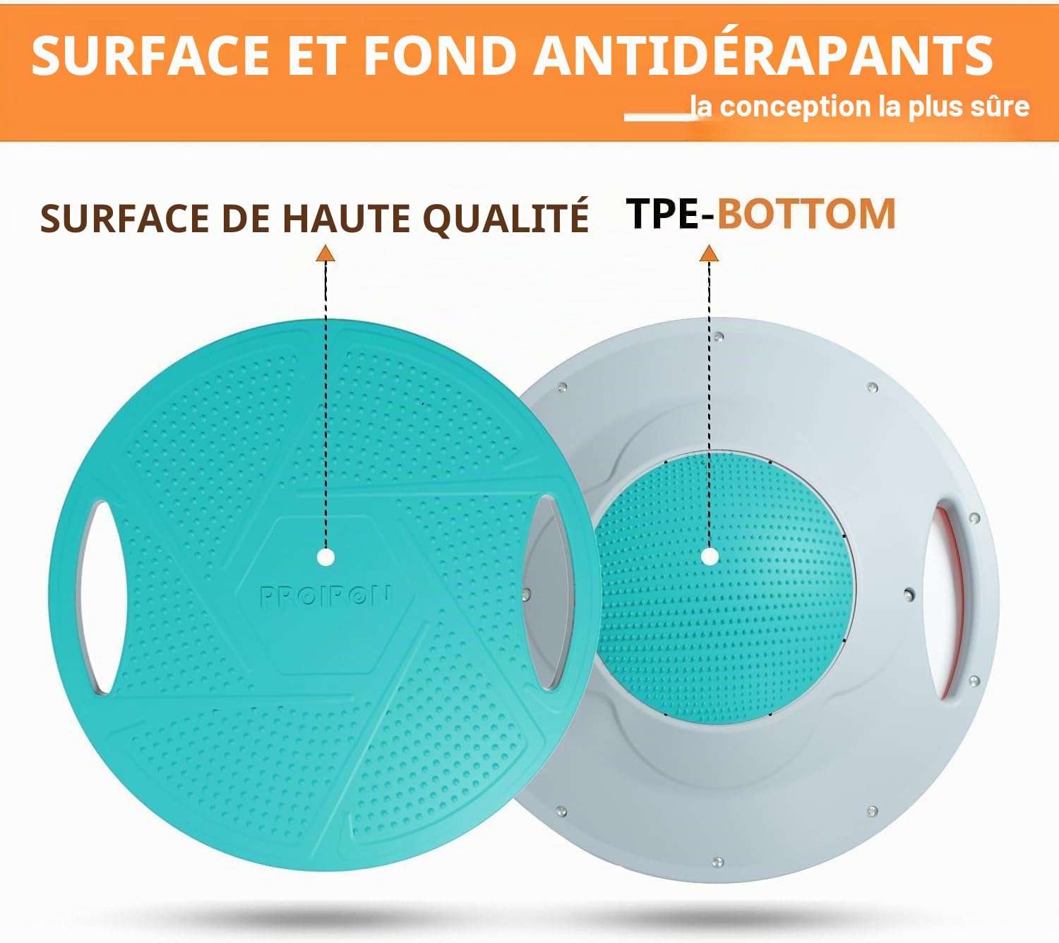 PROIRON Planche d’équilibre Balance Board Entraînement d'équilibre 42cm
