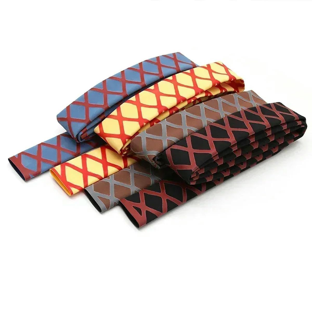 m/pcs tube thermorétractable antidérapant double couleurs 20/22/25/30/35 mm isolation protéger imperméable anti-dérapant canne à pêche Wrap-bleu-rouge-30 mm-1 M x 1 pièces