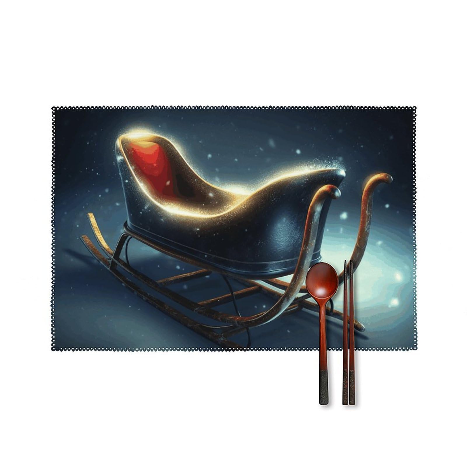 Sets de table antidérapants et résistants à la chaleur lavables pour fête