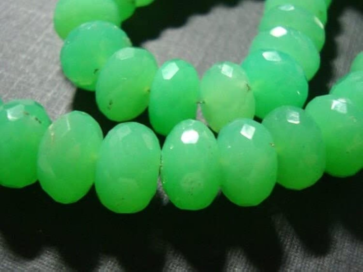 Chrysoprase perles rondelles 3D pierres naturelles Australie 9.5-10mm pour bijoux DIY fait main