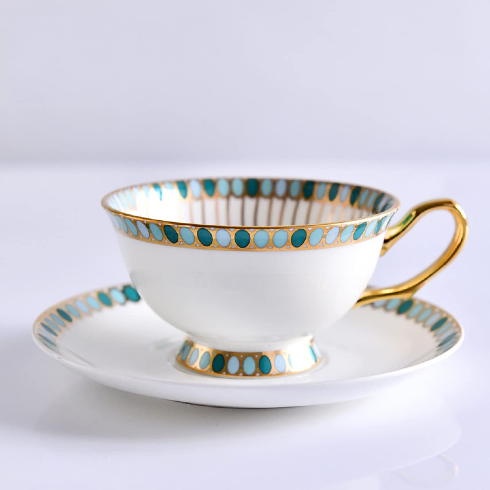 Set di tazzine da caffè in porcellana, set con piattino e tazza, set da tè in porcellana da 15 pezzi Set di tazze da caffè e piattino con teiera, zuccheriera e brocca for il latte, regalo for adulti e