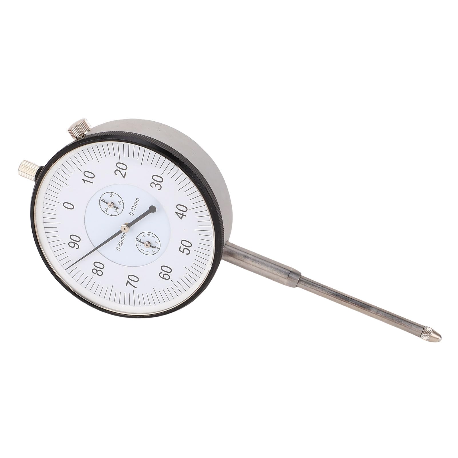 Hyuduo Mechanische Messuhr 0,01 mm Präzision 0-50 mm Edelstahl Messgerät für Präzisionsmessung Werkstatt Fertigung Werkzeugmaschinen Bearbeitung