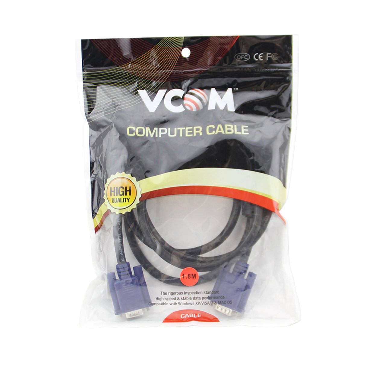VCOM VGA/VGA M/M 3m cavo VGA VGA (D-Sub) Nero