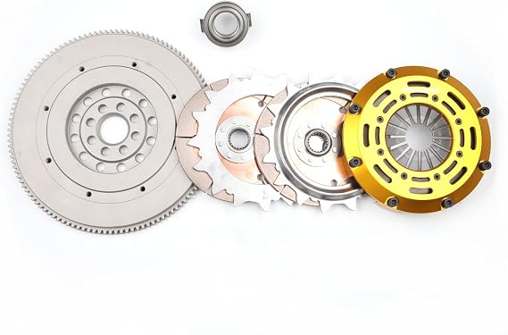 AdlerSpeed US Ship Racing Twin Disc Clutch Kit + Flywheel Compatible with Toyota CELICA All TRAC MR2 Turbo 3SGTE Standard WT