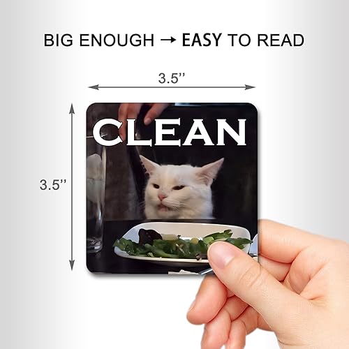 Miniatura 2 de Imán para lavavajillas, indicador de señal de limpieza sucia, imán de lavadora de doble cara para cocina, lavavajillas y refrigerador, con placa