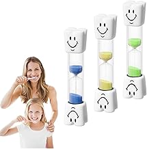 3 Smiling Hourglass Hourglass for Children Dental Care, Kitchen, Office and Play Time, Hourglass Timer