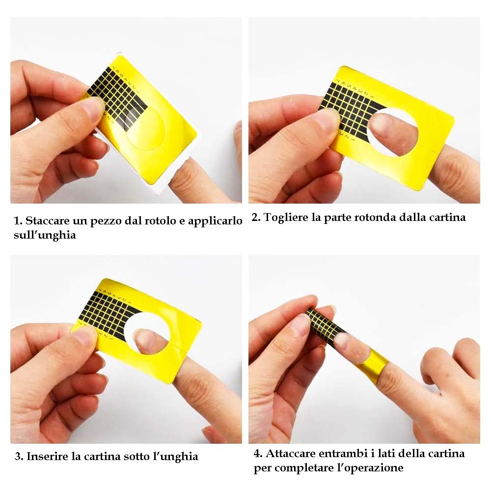 Rotolo Cartine Ricostruzione e Allungamento Unghie Dorato