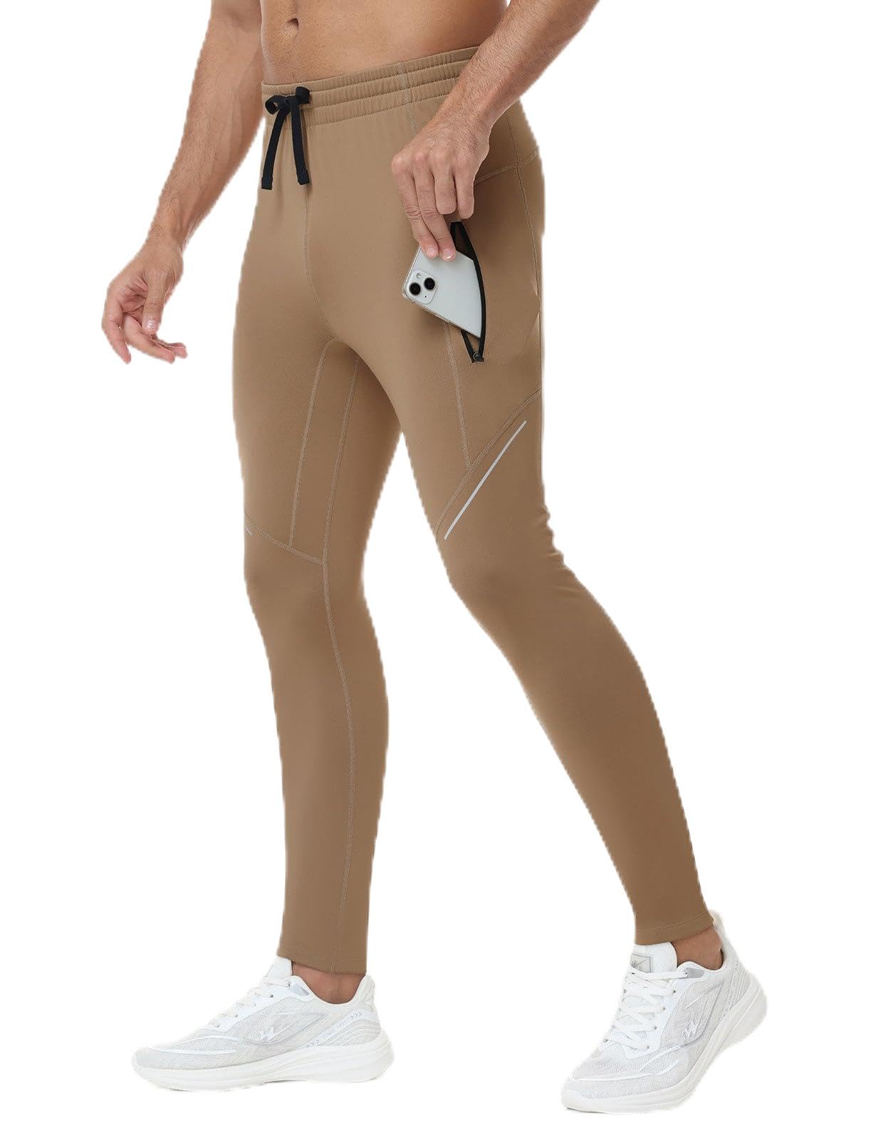 SPEXIAL Men's Fleece Lined Running Tights Winter Cycling Compression Pants