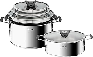 TEFAL Optispace 8 Parça Paslanmaz Çelik Tencere Se