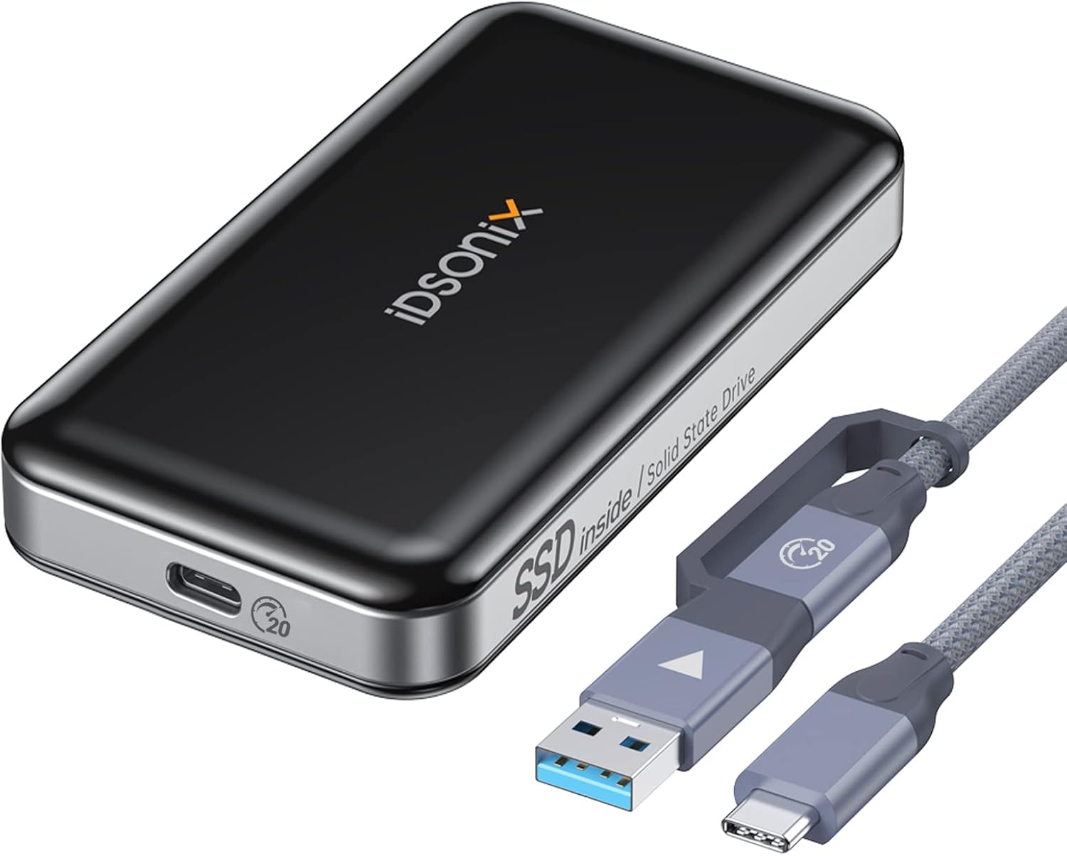 iDsonix 512G External SSD, Portable SSD 20Gbps USB 3.2 Gen