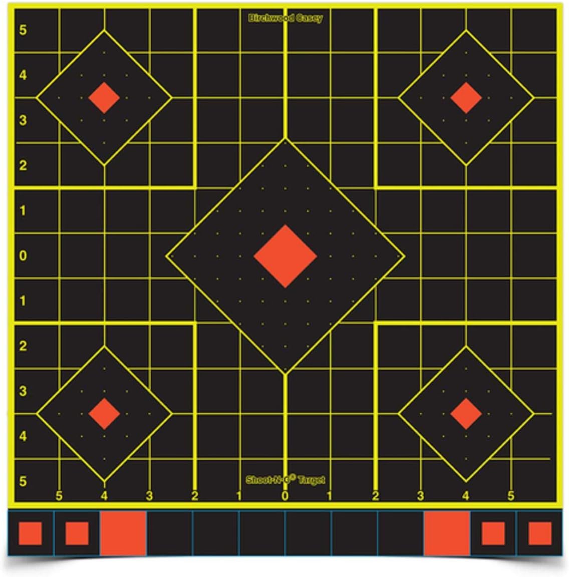 Birchwood Casey Bull's-Eye Reactive Targets - Highly Visible Instant Feedback Self-Adhesive Shooting Targets
