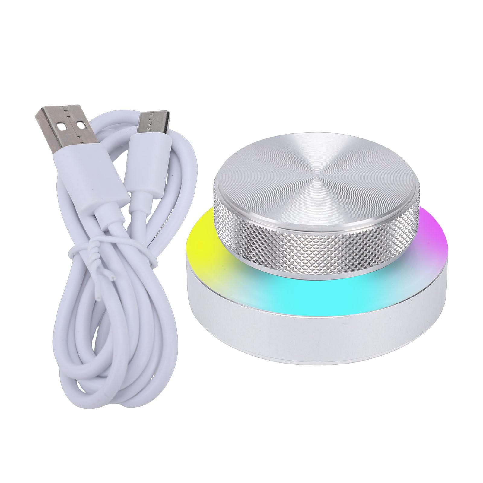 Molette de Contrôle Personnalisée, RGB 2.4G BT USB C Volume Rotation
