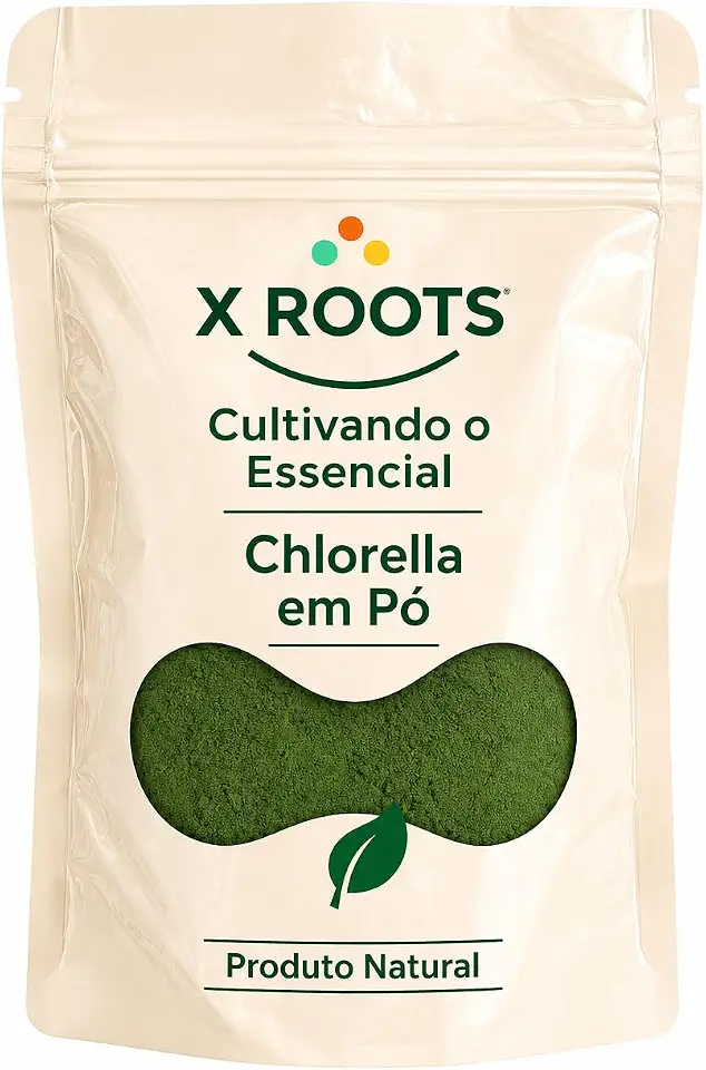 Chlorella em Pó X Roots – Alga em Pó Natural | Versátil para Bebidas e Preparações (100gr)