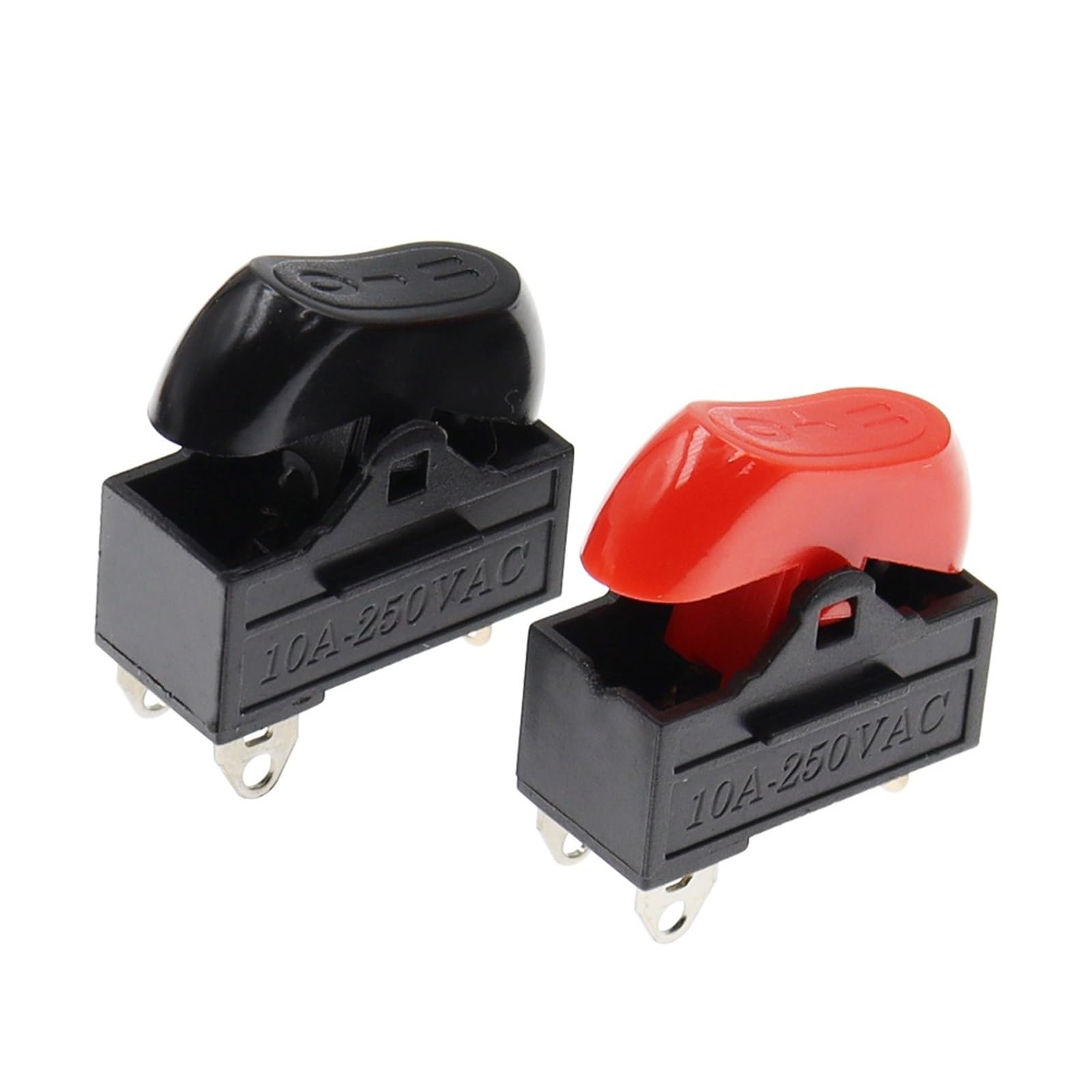 Interruptor de secador de pelo 10A 250VAC, interruptor basculante, interruptor de barco de encendido y apagado de 3 posiciones, 100 Uds.(Red)