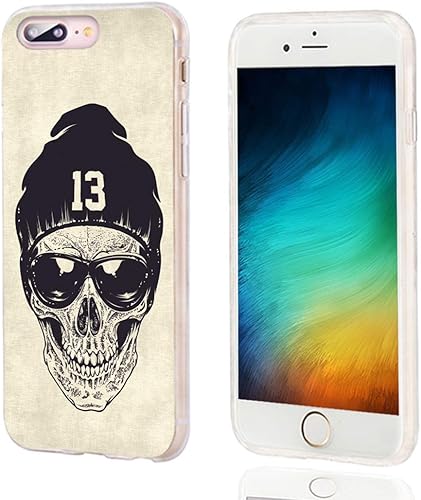 Miniatura 10 de AKORAVO - Funda para iPhone 8 Plus, iPhone 7 Plus para mujeres, hombres y niñas, a prueba de golpes, antiarañazos, delgada, suave, TPU transparente,