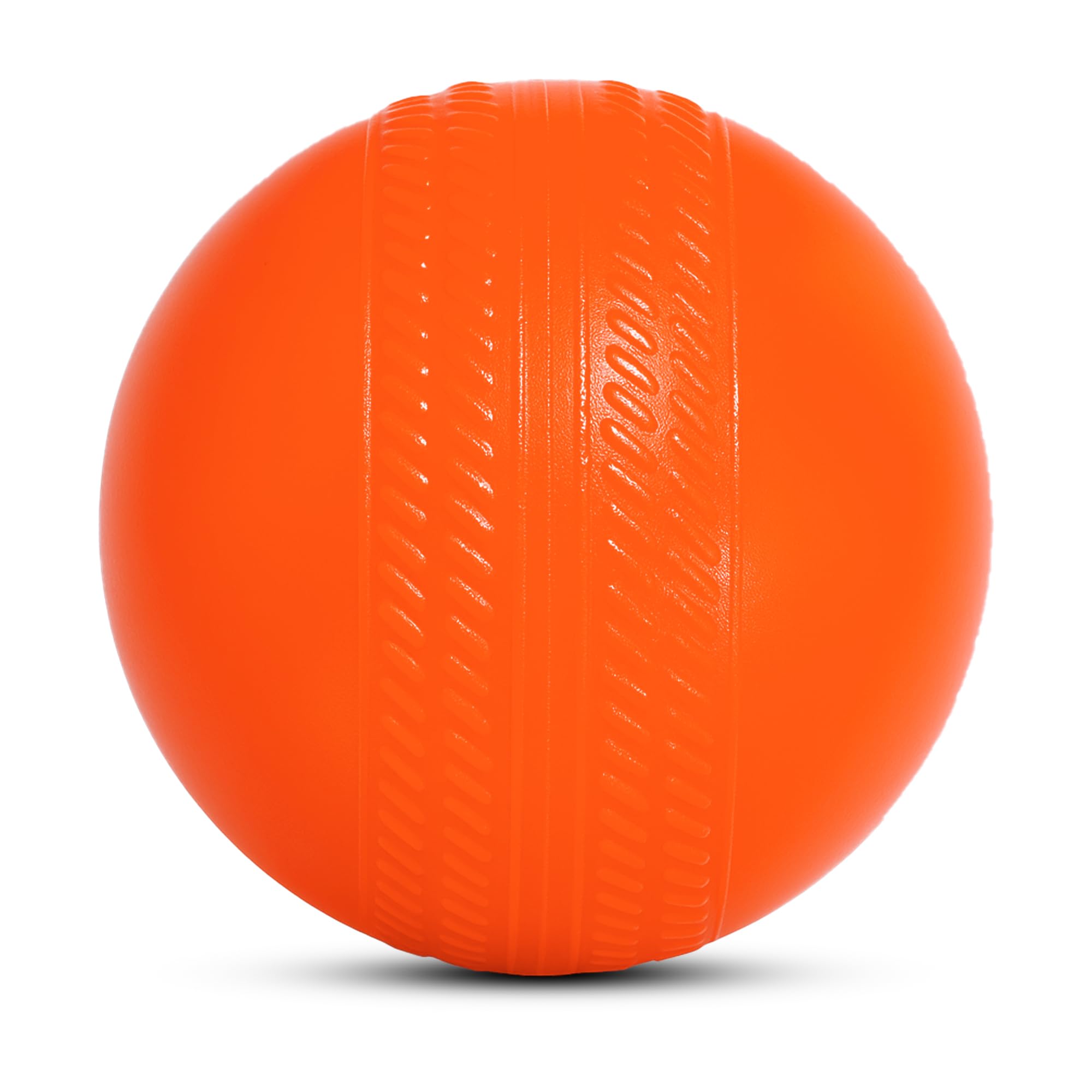 Fervor Spel FS Non Toxic Plastic Cricket Ball Red - Indoor and Outdoor Cricket Game, Heavy Plastic Ball for Cricket Drills and Bounce Practice (Pack of 6 | 50gm Per Ball, Orange) 1